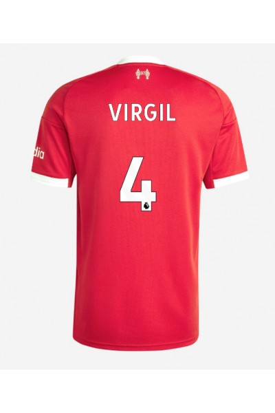 Liverpool Virgil van Dijk #4 Jalkapallovaatteet Kotipaita 2025-26 Lyhythihainen Liverpool Virgil van Dijk #4 Jalkapallovaatteet Kotipaita 2025-26 Lyhythihainen